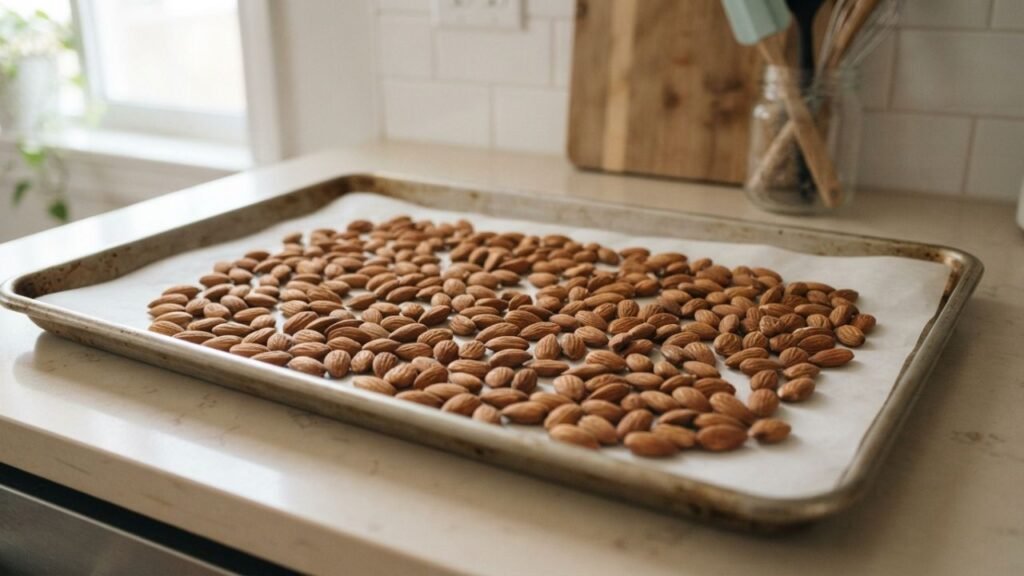 Fresh almonds ready for Almond Nut Brittle