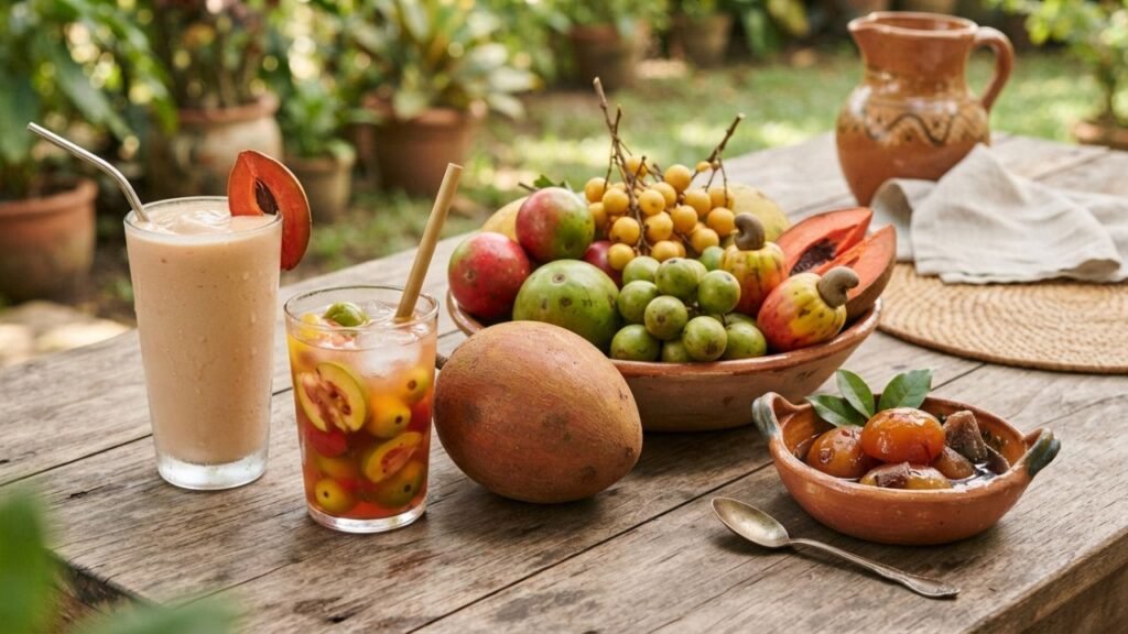 Fresh fruit, smoothies, and sweet treats