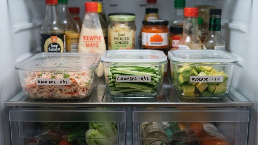 Storing Kani Naruto ingredients